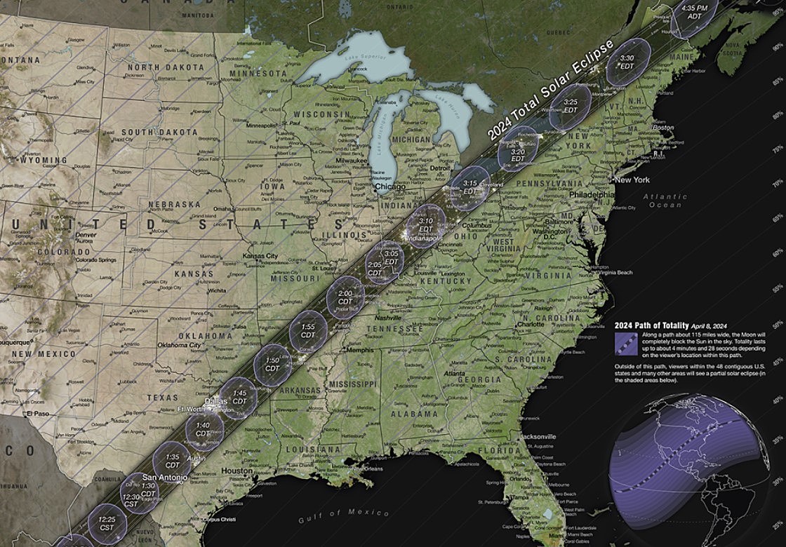 Solar Eclipse Tracking Map